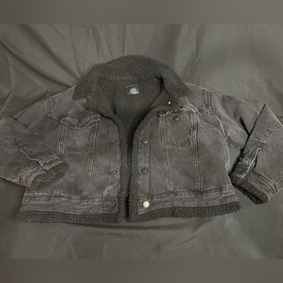 Wild Fable Black Sherpa-Lined Jean Jacket - Picture 1 of 2